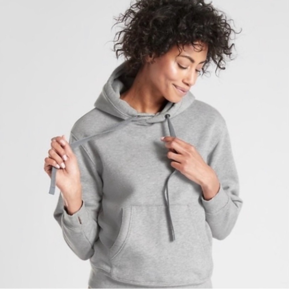 Athleta 24/7 Gray Hooded Sweatshirt